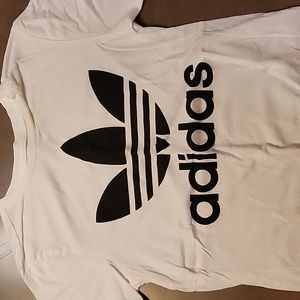 Adidas white T-shirt youth medium